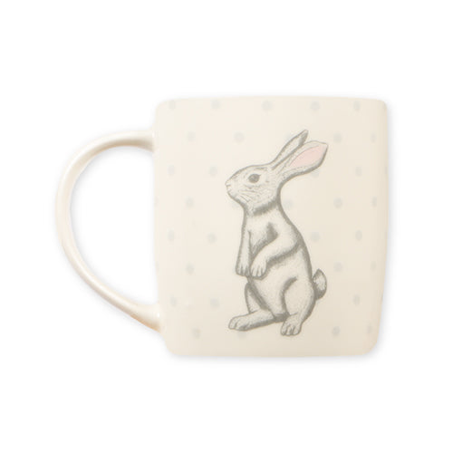 Grey and White Spotty Bunny Mug Mugs FabFinds   