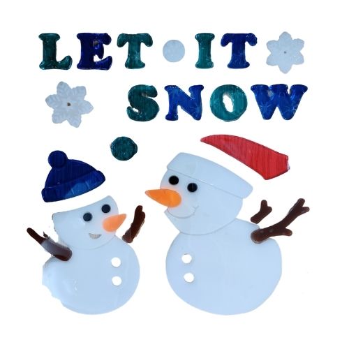 Gel Christmas Window Stickers Christmas Festive Decorations FabFinds Let It Snow  