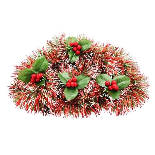 Christmas Snow Tipped Berry Red Garland 2 Metre Christmas Baubles, Ornaments & Tinsel FabFinds   