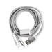 Konekt Premium 3-in-1 Braided Cable 1.2m Assorted Colours Mobile Phone Accessories Konekt Silver  