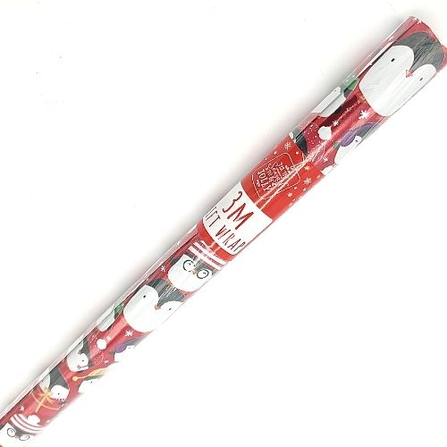 Luxury Christmas Gift Wrap Paper Rolls – Assorted Designs With Santa, Penguins & More
