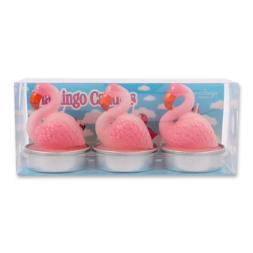 Pink Flamingo Large Candles 3 Pack Candles PMS Light Pink  