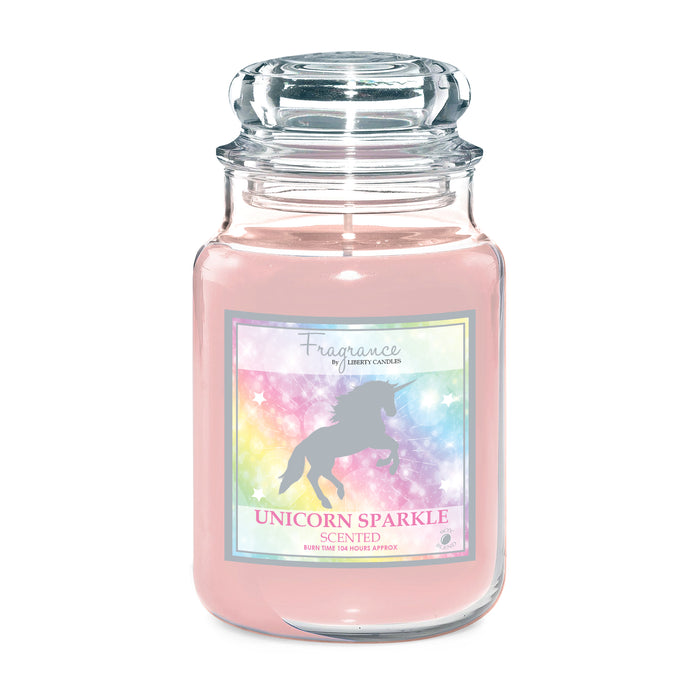 Fragrance Unicorn Sparkle Scented Jar Wax Candle 18oz Candles Liberty Candles   