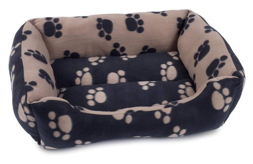 Petface Archies Square Dog Bed Small - Black and Beige Dog Beds Petface   