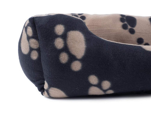 Petface Archies Square Dog Bed Small - Black and Beige Dog Beds Petface   