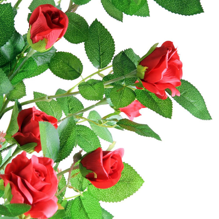 Artificial Red Rose Tree Indoor Outdoor Artificial Trees FabFinds   