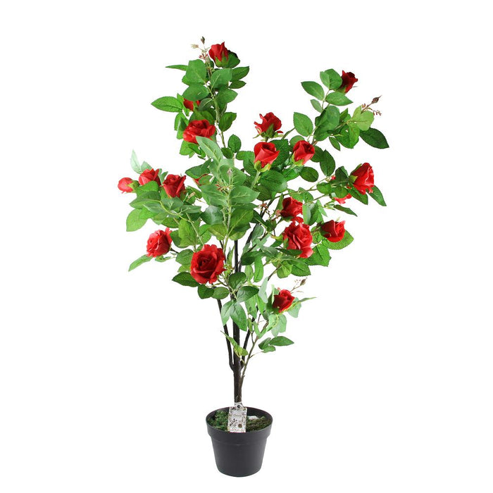 Artificial Red Rose Tree Indoor Outdoor Artificial Trees FabFinds   