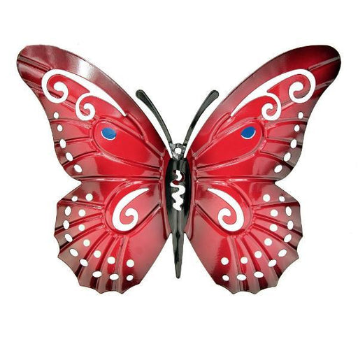 Radiant Butterfly Metalwork Garden Wall Art 35cm Assorted Colours Garden Decor FabFinds   