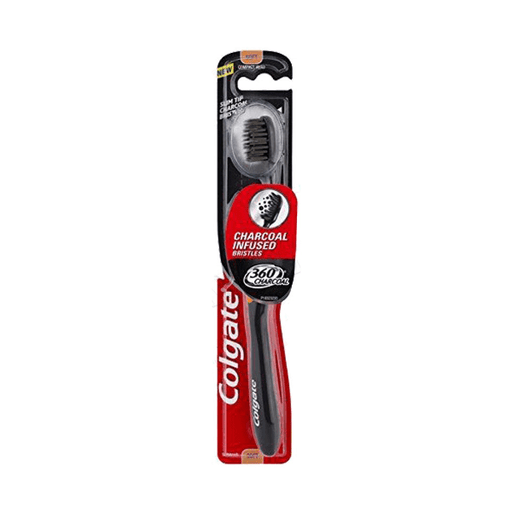 Colgate Toothbrush 360 Charcoal Infused Medium Toothbrushes Colgate   