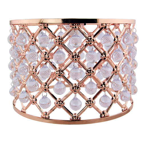 Metal Lattice Pattern Droplet Light Shade Assorted Colours Home Lighting FabFinds Rose Gold  