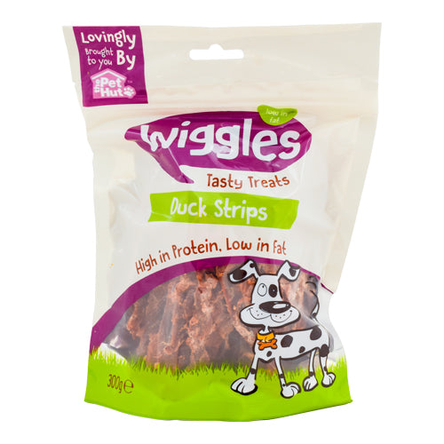 Wiggles Duck Fillets Strips Dog Treats 300g Dog Treats Wiggles   