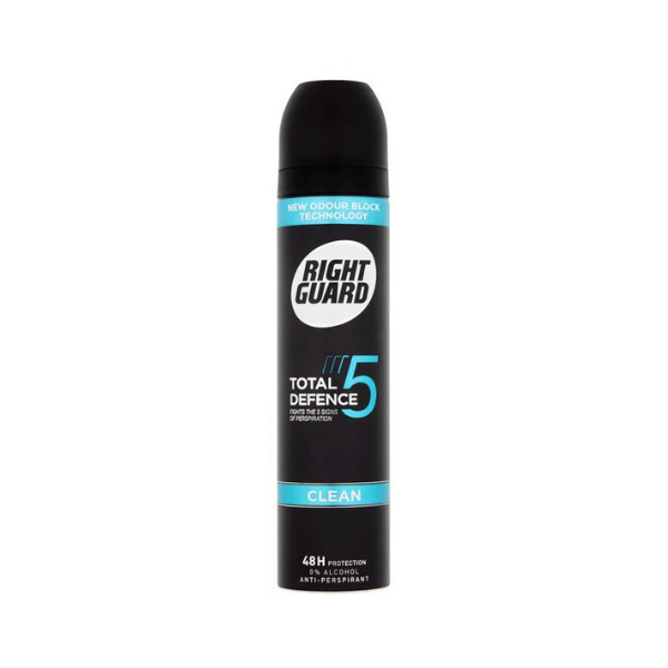 Right Guard Total Defence 5 Clean Antiperspirant 250ml Deodorant & Antiperspirants Right Guard   
