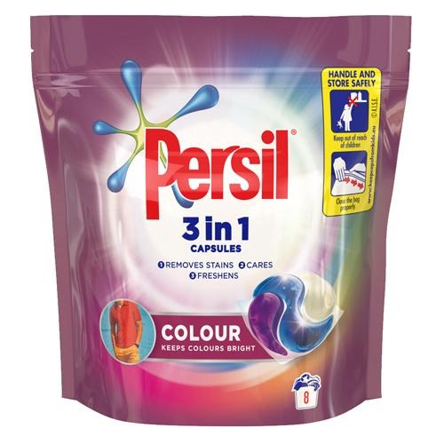 Persil 3-in-1 Ultimate Power Caps Colour Detergent 8W Laundry - Detergent Persil   