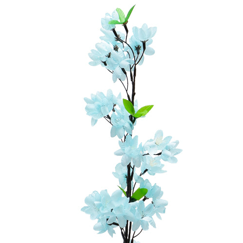 Artificial Cherry Blossom Stem Assorted Colours 86cm Home Decoration FabFinds Blue  