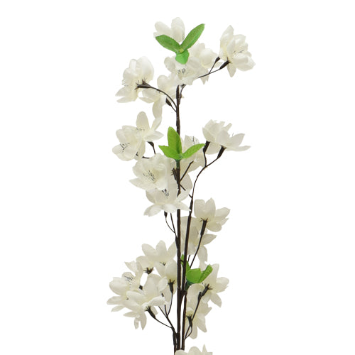 Artificial Cherry Blossom Stem Assorted Colours 86cm Home Decoration FabFinds White  