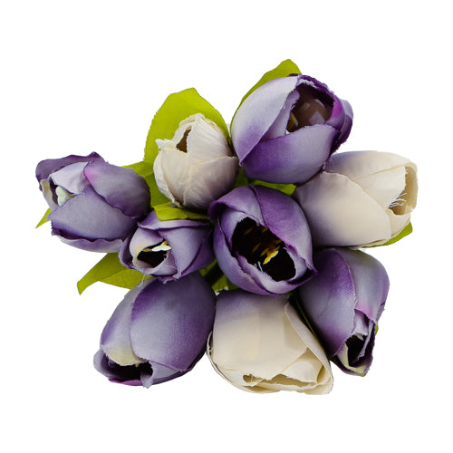 Artificial Tulip Bouquet 9 Stems Assorted Colours Home Decoration FabFinds   