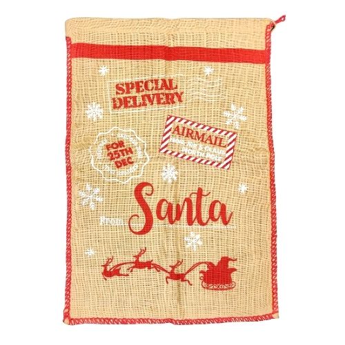 Giant Hessian Christmas Present Sack Santa Special Delivery Christmas Stockings FabFinds   