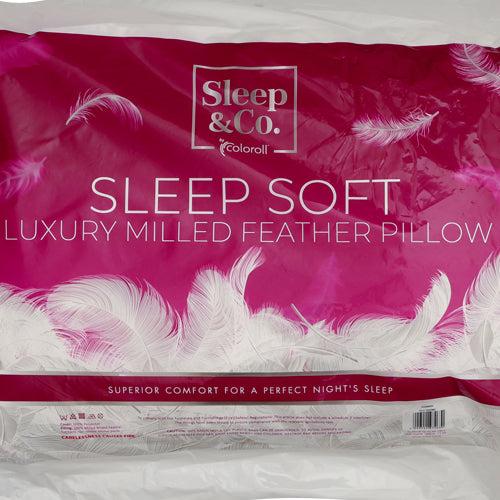 Coloroll Bedding Coloroll Sleep Soft Luxury Milled Feather Pillow — FabFinds