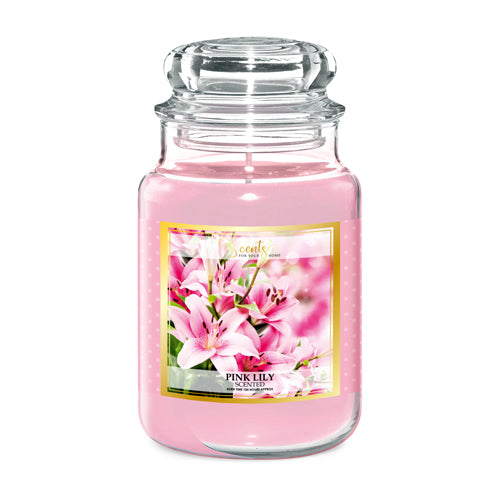 Scents For Your Home Pink Lily Scented Candle 18oz Candles FabFinds   