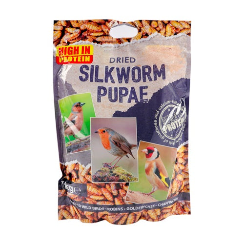 Dried Silkworm Pupae Bird Food 1kg Bird Food & Seeds FabFinds   