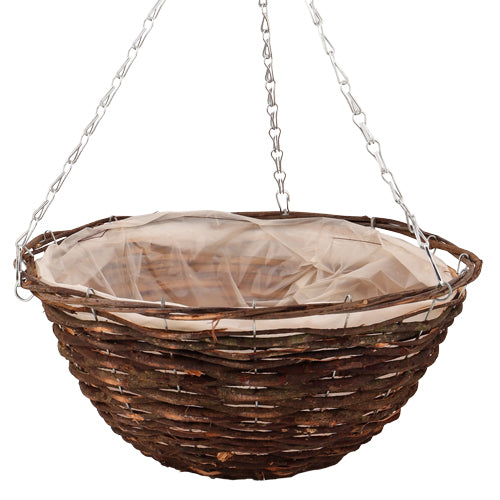 For The Love Of Gardening Rattan Hanging Basket 35cm Plant Pots & Planters for the love of gardening   