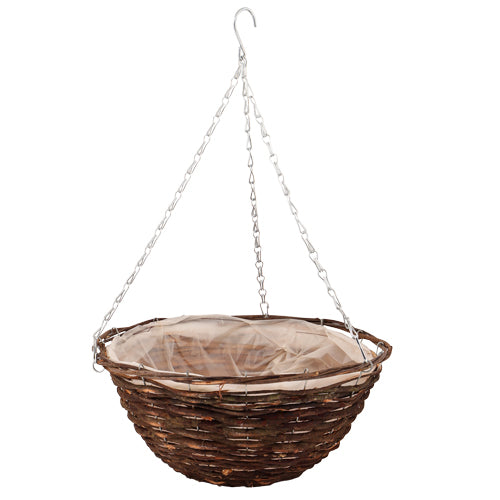 For The Love Of Gardening Rattan Hanging Basket 35cm Plant Pots & Planters for the love of gardening   