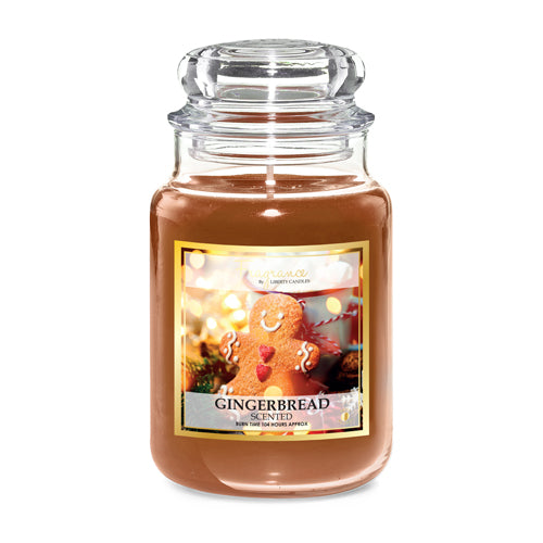 Liberty Candles Gingerbread Scented Jar Candle 18oz Candles Liberty Candles   