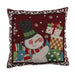 Snowman and Presents Christmas Cushion 46cm x 46cm Christmas Cushions & Throws FabFinds   
