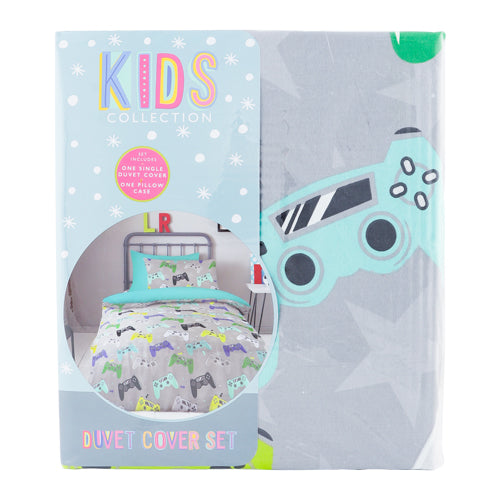 Kids Collection Gaming Console Duvet Set Single Duvet Sets FabFinds   
