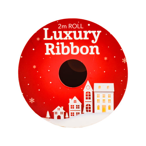 Red Luxury Christmas Ribbon Assorted Styles 2M Christmas Wrapping & Tissue Paper FabFinds   