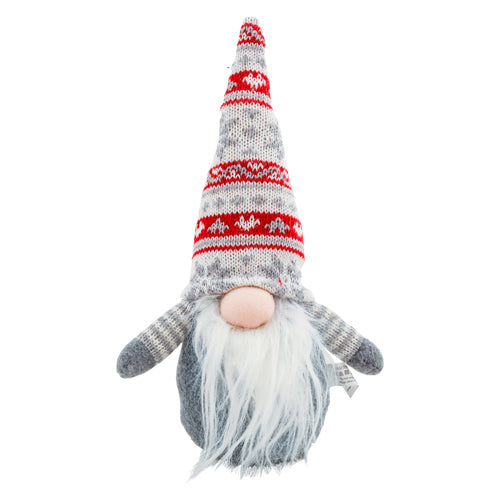 Christmas Gonk with Grey and Red Snowflake Hat Assorted 31cm Christmas Gonks FabFinds Small Snowflake Hat  