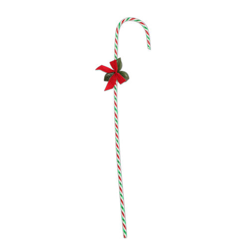 Large Candy Cane with Bow Decoration L82cm Christmas Decorations FabFinds Red White & Green  