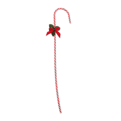 Large Candy Cane with Bow Decoration L82cm Christmas Decorations FabFinds Red & White  