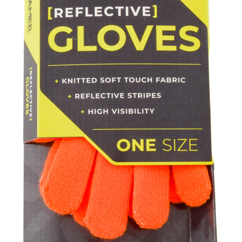 Mens Reflective Knitted Gloves One Size Assorted Colours Hats, Gloves & Scarves FabFinds   