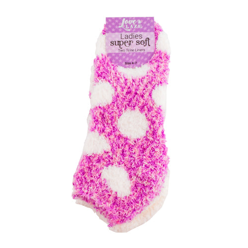 Love To Laze Ladies Super Soft Two Tone Socks Size 4-7 Assorted Colours Socks & Snuggle Socks FabFinds Purple  