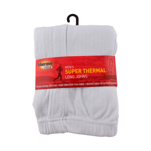 Men's Super Thermal Long Johns Assorted Sizes/Colours mens FabFinds Large/White  