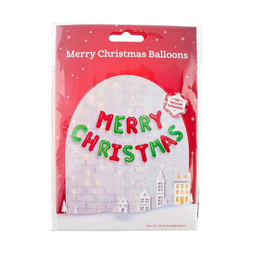 Merry Christmas Foil Party Balloons Christmas Accessories FabFinds   