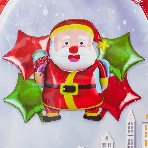 Christmas Santa And Stars Foil Party Balloons Christmas Accessories FabFinds   