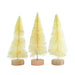 Decorative Sisal Trees 3 Pack 4" Assorted Colours Christmas Decorations FabFinds Cream  