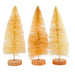 Decorative Sisal Trees 6" Assorted Colours 3 Pack Christmas Decoration FabFinds Cream  