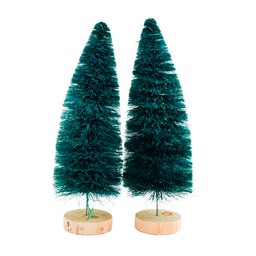 Decorative Sisal Trees 10" Assorted Colours 2 Pack Christmas Decorations FabFinds Green  