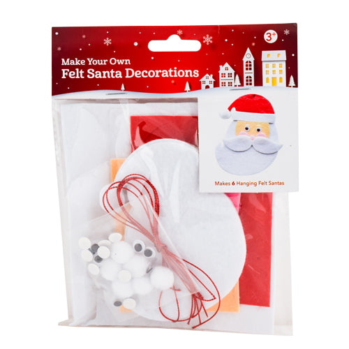 Make Your Own Felt Santa Decorations Christmas Accessories FabFinds   