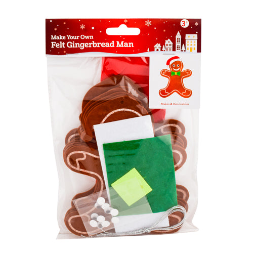Make Your Own Felt Gingerbread Man Christmas Accessories FabFinds   