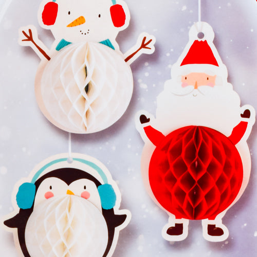 Christmas Character Hanging Decorations 3Pk Christmas Decorations FabFinds   