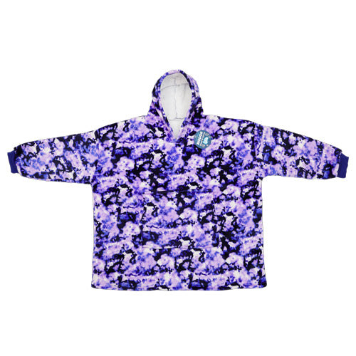 Kids Soft 'n' Snug Purple Camo Plush Blanket Hoodie Kids Clothing FabFinds   