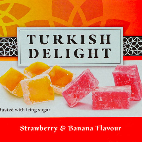 Turkish Delight Strawberry & Banana Flavour 225g Sweets, Mints & Chewing Gum FabFinds   