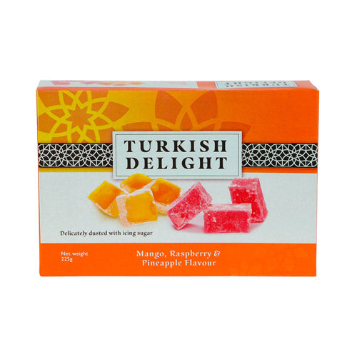 Turkish Delight Mango, Raspberry & Pineapple Flavour 225g Sweets, Mints & Chewing Gum FabFinds   