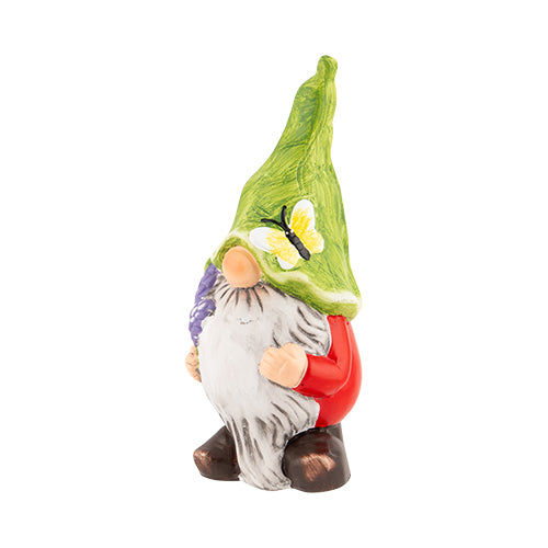 Garden Gnome With Green Hat Assorted Styles H 24cm Garden Ornaments FabFinds   