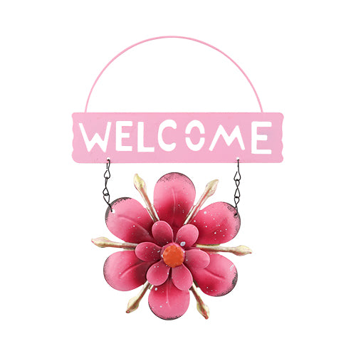 Roots & Shoots Welcome Flower Sign Garden Decoration Assorted Colours ...