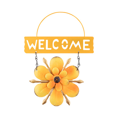 Roots & Shoots Welcome Flower Sign Garden Decoration Assorted Colours ...